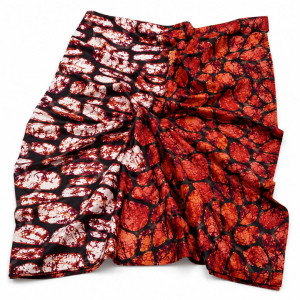 Vintage Abstract Stone Mosaic Print Fabric