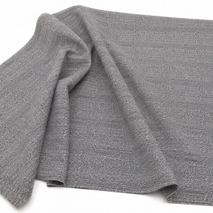 Premium Grey Textured Virgin Wool Fabric