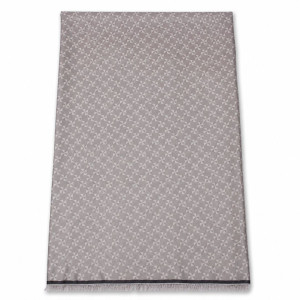Grey Geometric Damask Suit Fabric