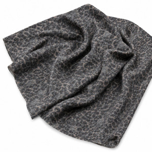 Kitty Leopard Denim Fabric