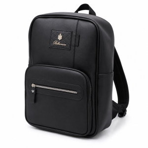 Classic Black Travel Backpack with Front Zipper Pocket