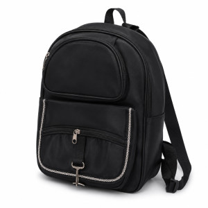 Premium School Backpack     Black Multi Pocket Backpack