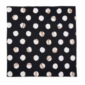 Vintage Sheet Material Oversized Polka Dot Print