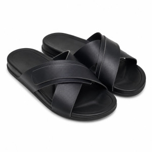 Mens Premium Cross Strap Slide Sandals
