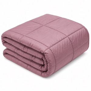 Premium 7 by 6 Quilted Duvet Set    Dusty Rose