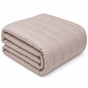 Premium 7 by 6 Quilted Duvet Set     Champagne Beige