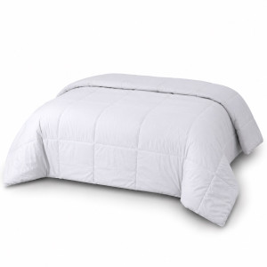Premium 7 by 6 Plain Quilted Duvet Set     White