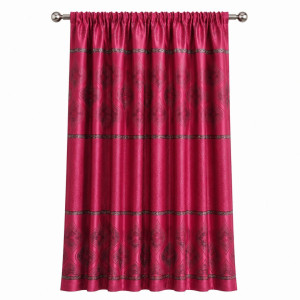 Luxury Wine Red Blackout Window Curtain