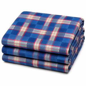 Premium Blue Checked Fabric