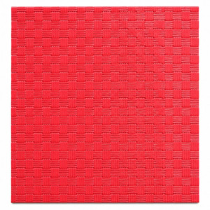 Red Basket Weave Textured Upholstery Fabric