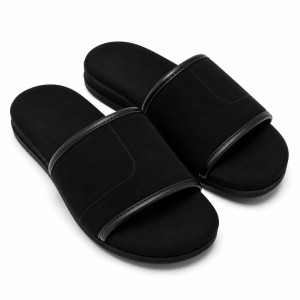 Premium Black  Classic Mens Slide Slippers
