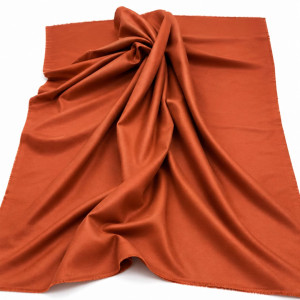 Premium Satin Fabric Roll Rust Orange