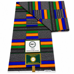 6 Yards of Vibrant African Print Ankara Wax Fabric by MBCI