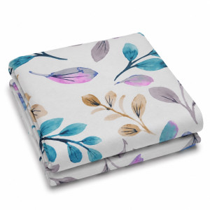 Premium Floral Leaf Print Bedsheet Fabric
