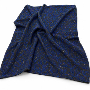 Royal Blue Fancy Beaded Lace Fabric