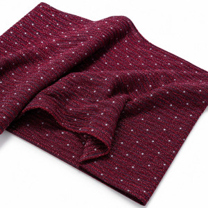 Ruby Red Fancy Beaded Lace Fabric