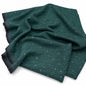 Emerald Green Fancy Beaded Lace Fabric