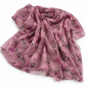 Blush Pink 3D Floral Mesh Fabric