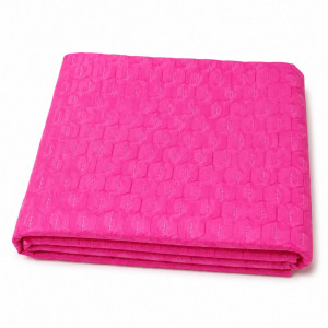 Fuchsia Honeycomb Textured Lace Fabric