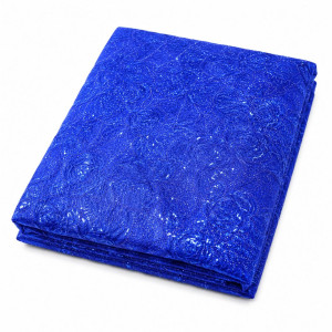 Luxury Royal Blue Beaded Sequin Lace Fabric