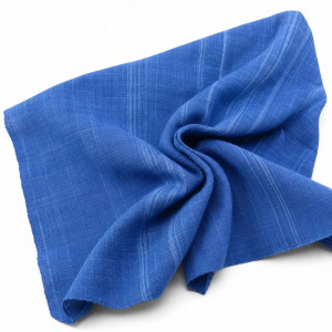 Cobalt Windowpane Linen