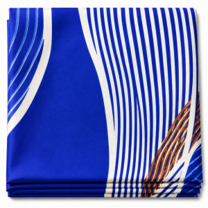 Cobalt Wave Elegance Bedsheet Fabric