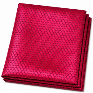 Premium Honeycomb Jacquard Fabric Deep Wine Red Textured Weave