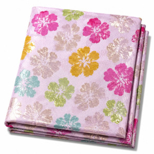 Pastel Petal Harmony Brocade Fabric