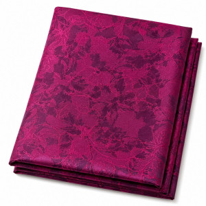 Premium Burgundy Floral Damask Jacquard Fabric