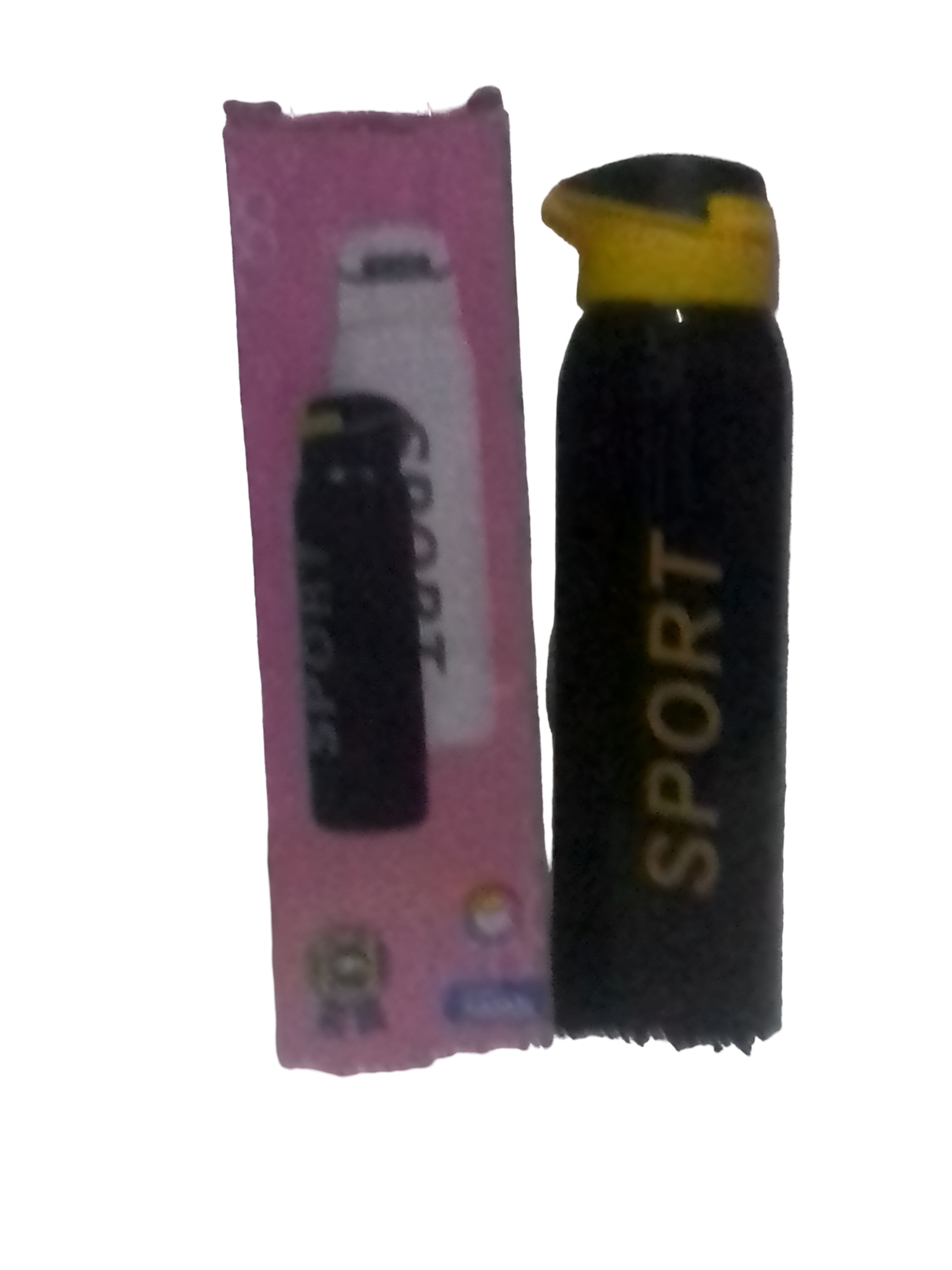 Sports Water Bottle With Flip Top Lid, Black 500ml