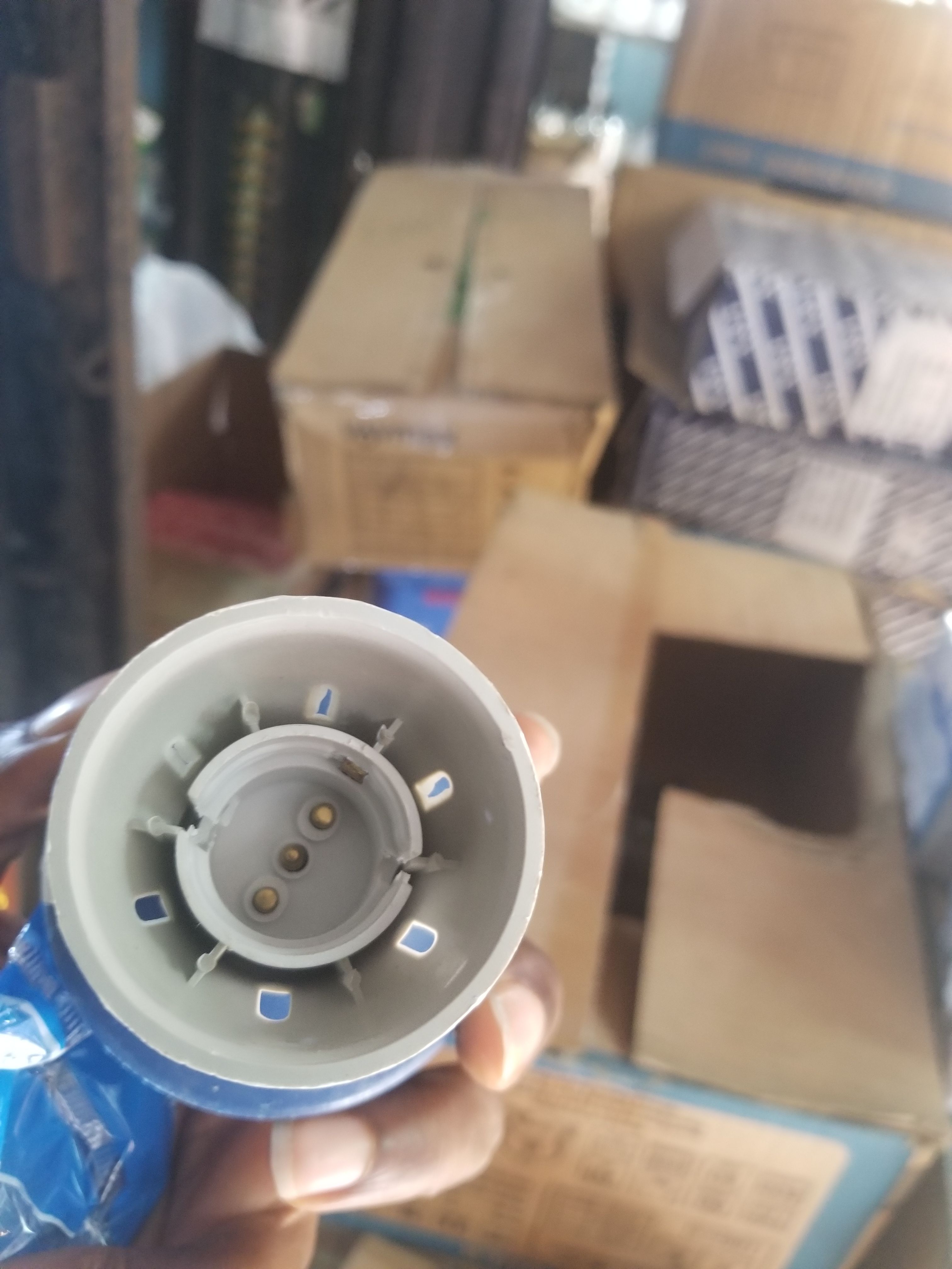 Plastic Light Bulb Holder with Ventilation Slots