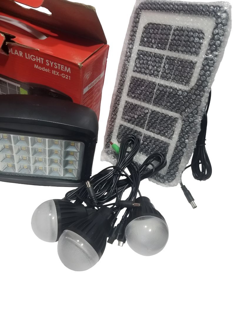 Itel Solar Light System – Model IEX-G21, 80W Portable Lighting Kit