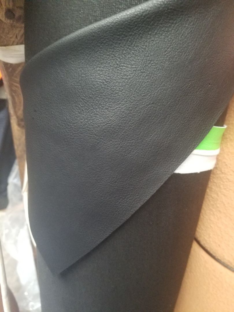 Durable black upholstery leather material for bags