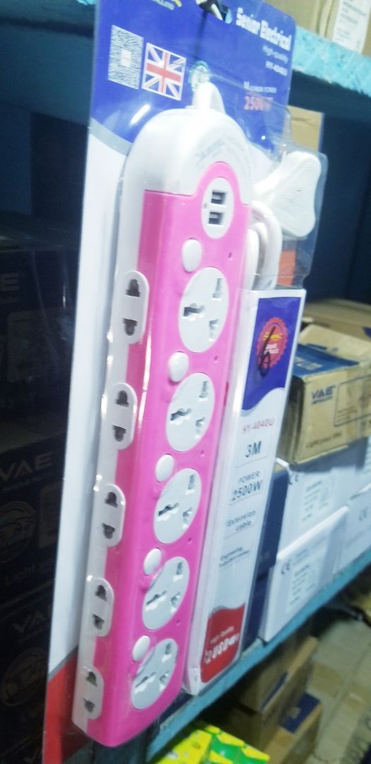 Multi Socket Power Extension Strip with Surge Protection