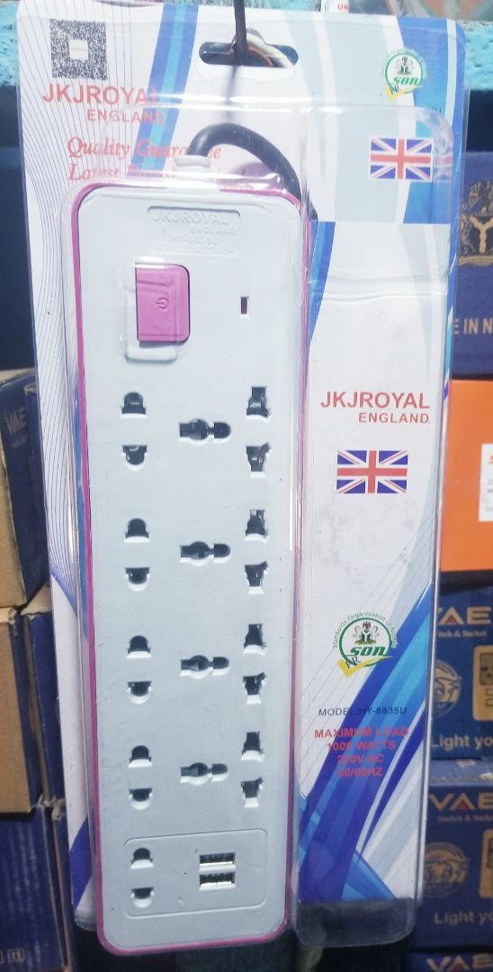 Jk royal England multi socket extension board