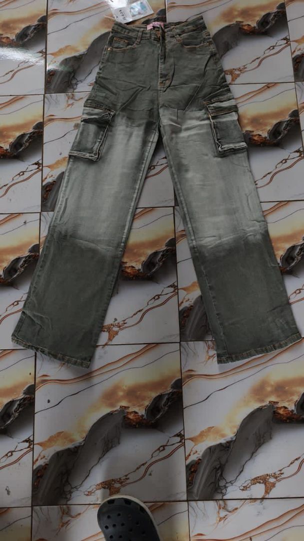 Faded Olive Green Cargo Pants