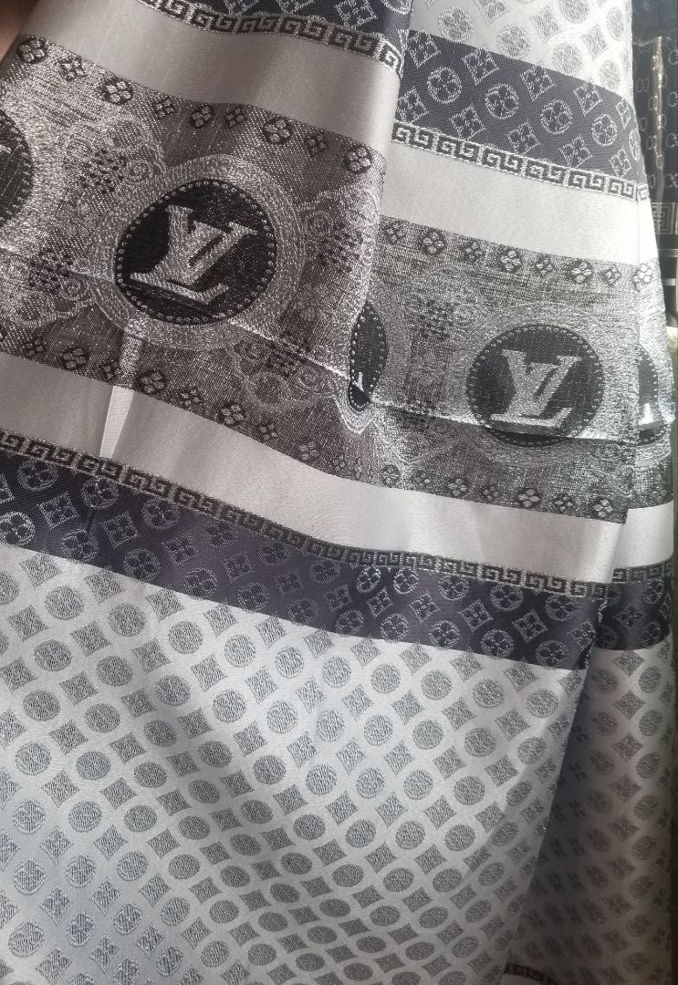 Louis Vuitton Inspired Curtains Fabric with Intricate Patterns