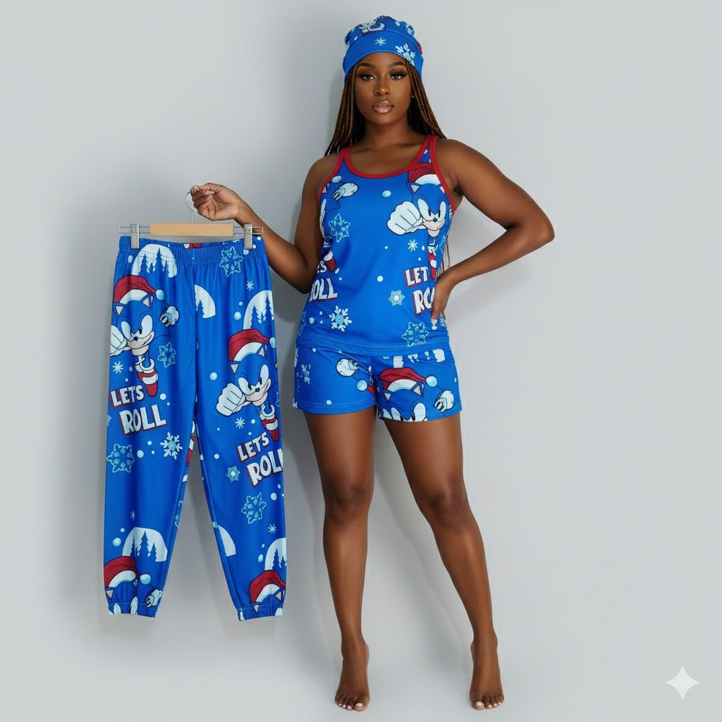 Sonic the Hedgehog Holiday Lounge wear 4 Piece set