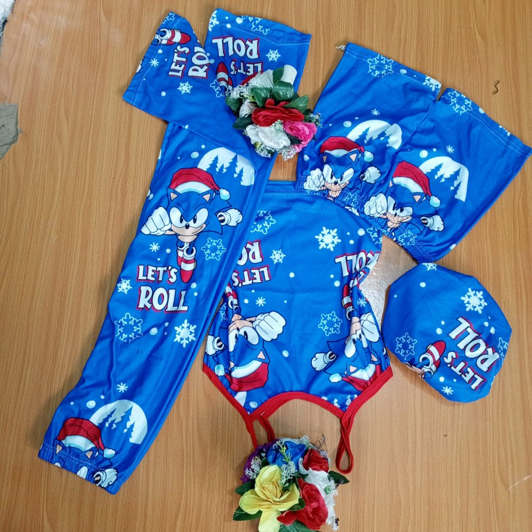 Sonic the Hedgehog Holiday Lounge wear 4 Piece set