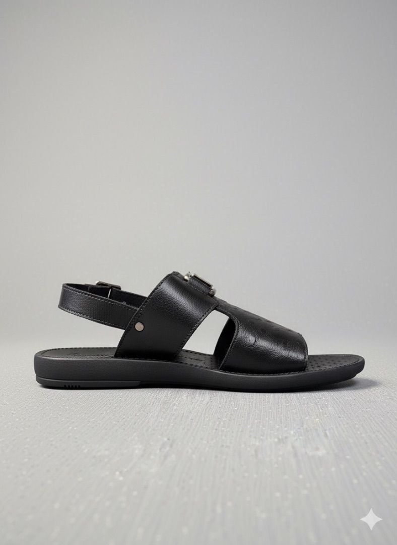 Quality Men Dark Brown Leather Sandal
