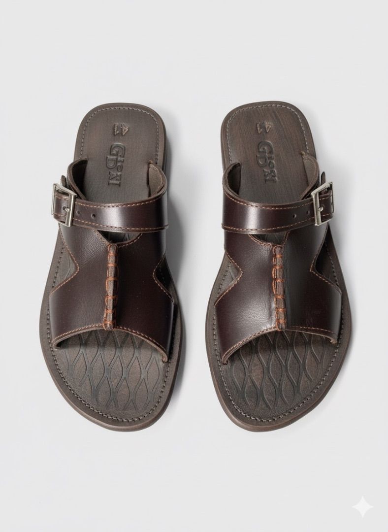 Black Gladiator Style Toe Loop Slip on footwear