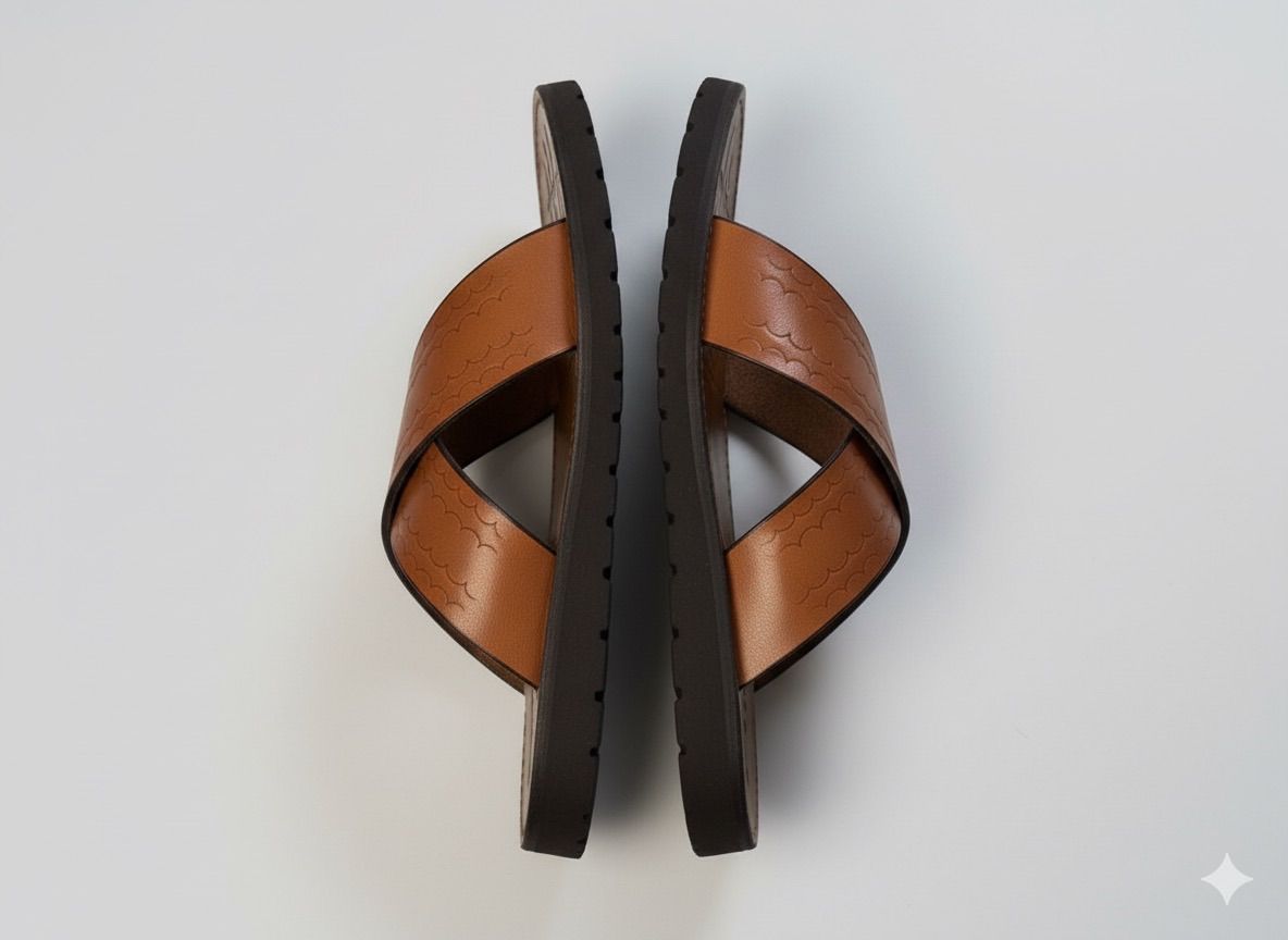 Handcrafted Leather Cross Strap Sandal