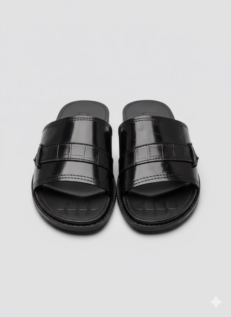 ABA Made Luxe Croc Detail Slide