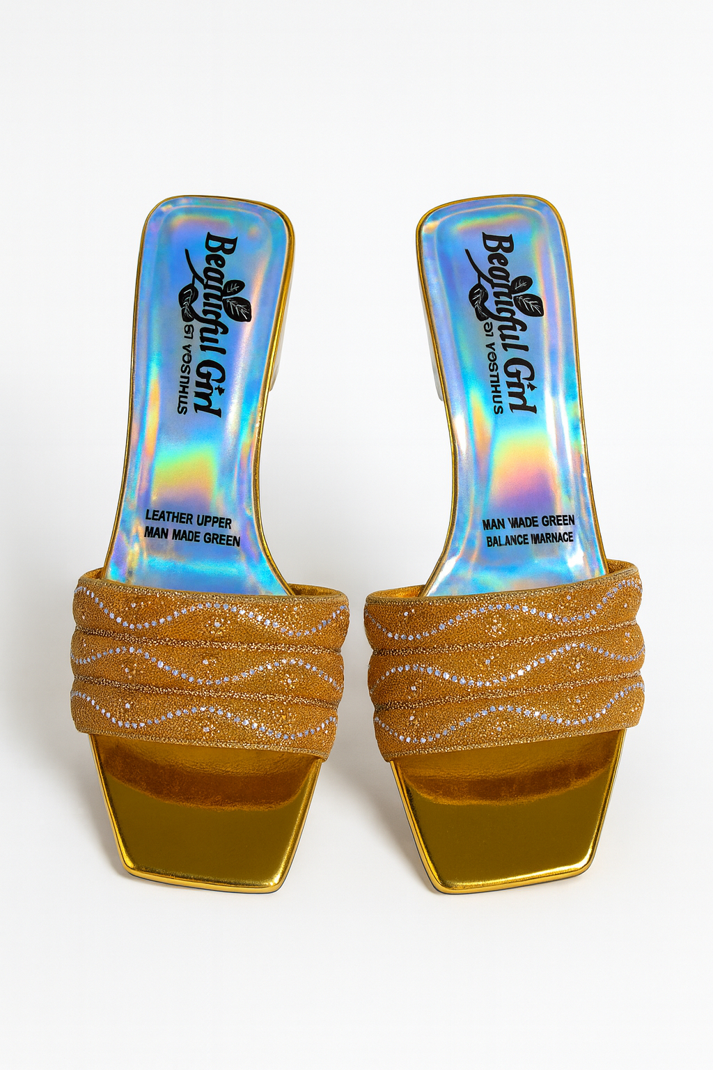 Low Heeled Slip on Sandal