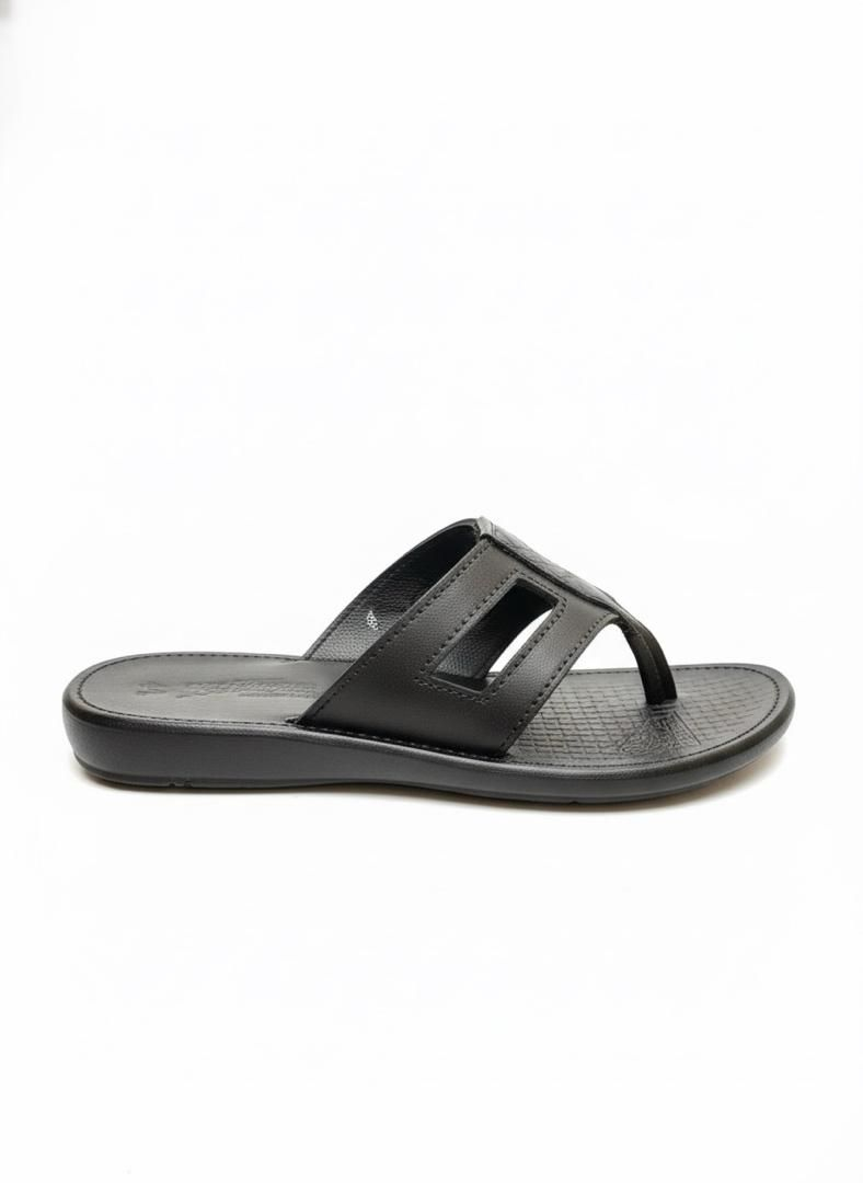 Quality Men Handcrafted Deep Espresso Leather Slipper Sandal