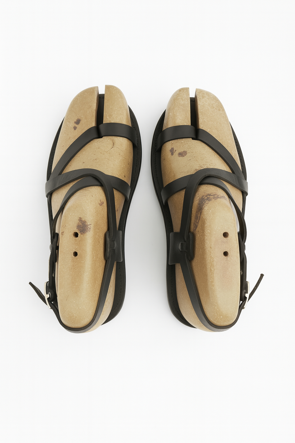 Premium Men  Classic Black Leather Gladiator Sandals with Adjustable Ankle Straps