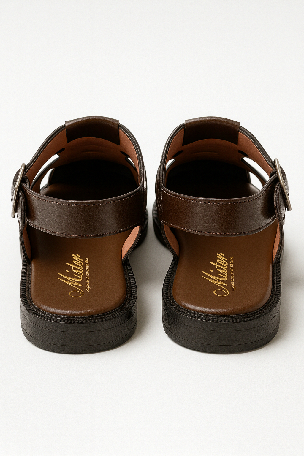 Quality men Closed Toe leather sandals