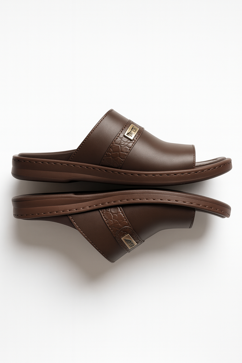 Quality Men leather palm slip on sandals