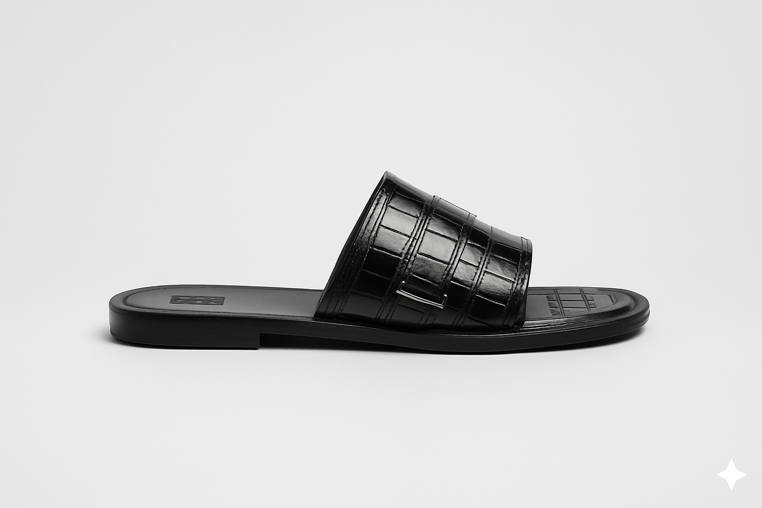 ABA Made Luxe Croc Detail Slide