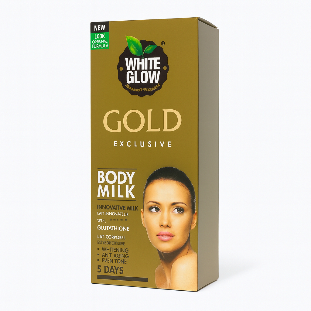 WHITE. GLOW GOLD EXCLUSIVE BODY MILK